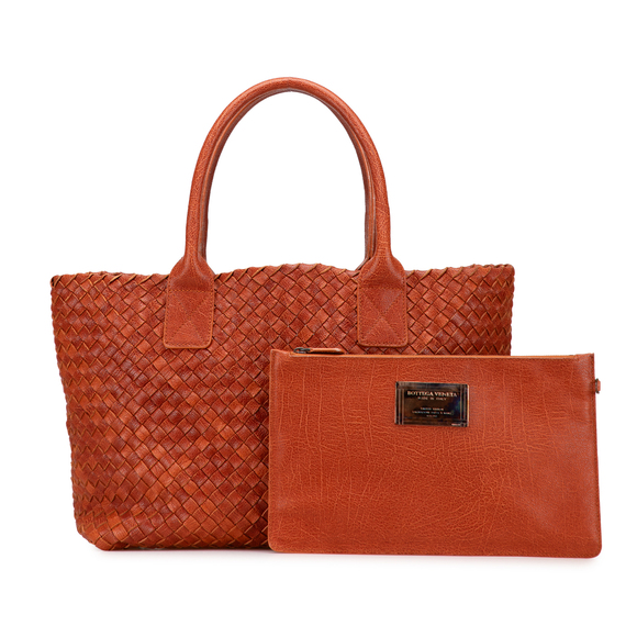 Pre-Loved Bottega Veneta Small Lambskin Intreccio Cabat Tote - Picture 11 of 11